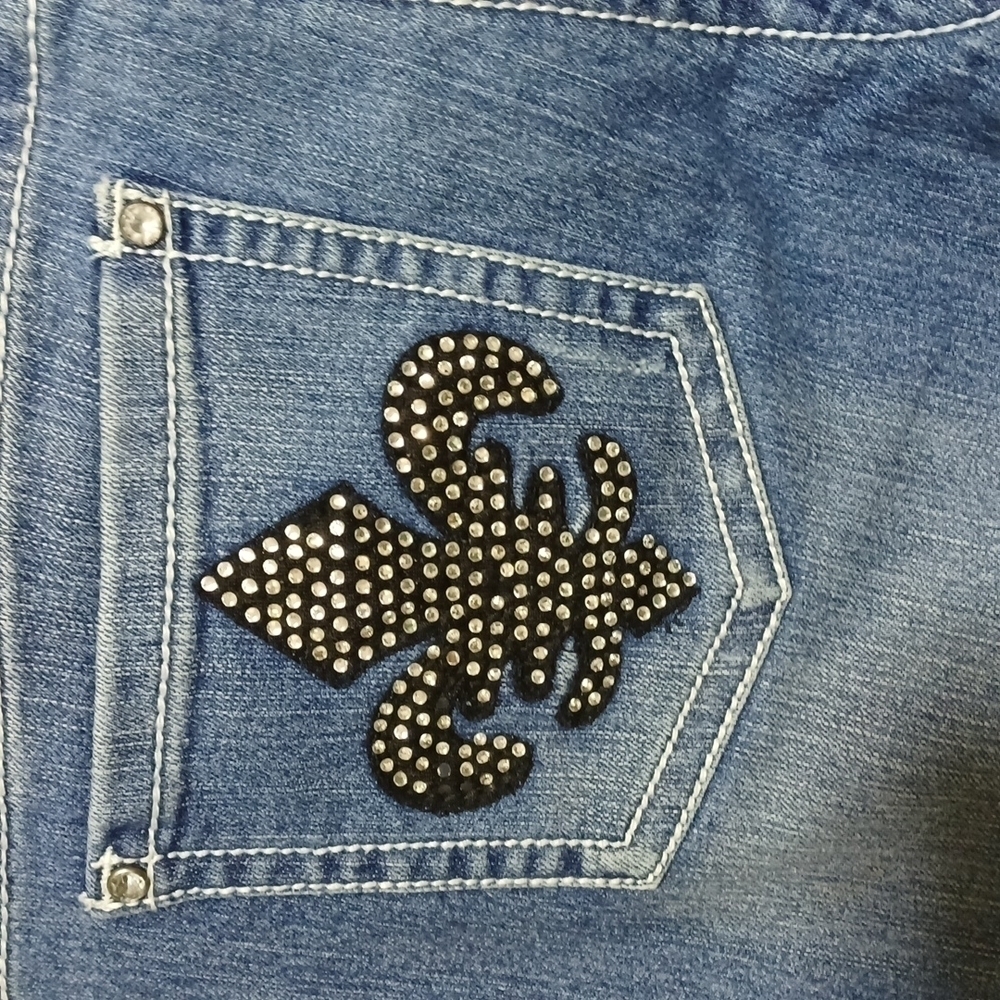 RED RIVET JEANS SIZE 9 - Picture 7 of 9